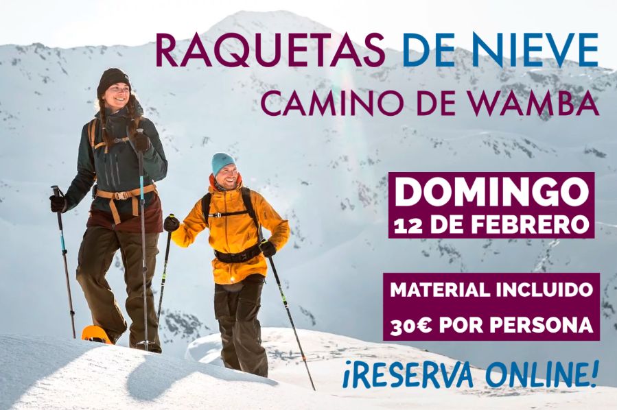 Raquetas de nieve por el Camino de Wamba 12 de febrero